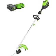 Greenworks Pro 60V 16 Cordless String Trimmer 4.0 Ah Battery & Charger ST60L413 picture