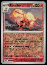 Arcanine 059/165 Uncommon 151 Pokemon Reverse Holo Near Mint picture