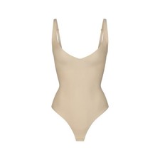 Skims CS Core Plunge Thong Bodysuit - NEW - Sand - Small picture