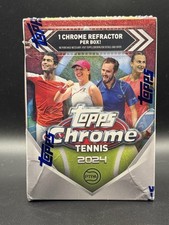 New 2024 Topps Chrome Tennis Factory Sealed 7 Pack Blaster Box 28 Cards picture
