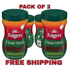 (2 Pack) Folgers Classic Decaf Instant Coffee, 8 oz Jar (FRESH) picture