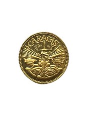 1967 Venezuela Gold Caracas 400th Anniversary Medal 6 Grams .900 Fine Tri-Effigy picture