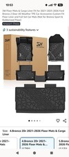 3W Floor mats W/Cargo for 21-26 Ford Bronco 2 Door Not For Sport or Rubber Floor picture