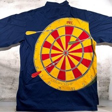 Polo Ralph Lauren Vintage 80's Darts Championship Graphic Polo Shirt Mens Medium picture