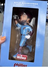 2026 KYLE SCHWARBER POWDER BLUE RETRO BOBBLE-HEAD SGA PHILLIES BOBBLE + Bonus picture