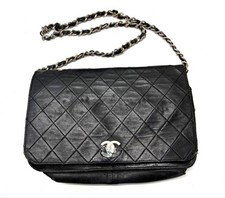 CHANEL Matelassé Lambskin Chain Shoulder Bag, Black Women's Auth picture