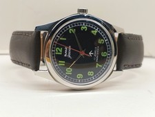 HAND WINDING VINTAGE HMT JAWAN BLACK DIAL MECHANICAL WATCH FOR MENS picture