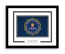 J. Edgar Hoover Autographed Signed 11x14 Framed Photo FBI Director Gun ACOA picture