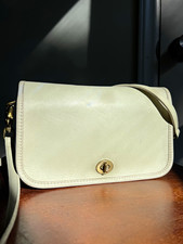 Vintage Coach Classic Shoulder Bag 9724 Bone Leather NYC USA Made ENTRUPY COA picture