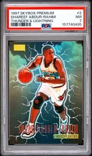 1997-98 Skybox Premium Thunder and Lightning Shareef Abdur-Rahim #2 PSA 7 picture