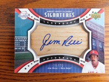2007 UD Sweet Spot Classic Signatures JIM RICE Auto BAT BARREL #d 75/75 Red Sox picture