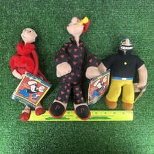 Vintage 2003 Popeye & Pals Olive Oil Brutus Valentine Plushes By Kellytoy NWT picture