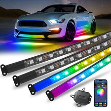 MICTUNING RGB+IC Dream Color Underglow LED Neon Light Strip Kit For Car Trucks picture