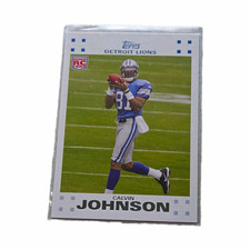 Topps 2007 Exclusive Rookies Calvin Johnson Detroit Lions RC Insert #2 picture