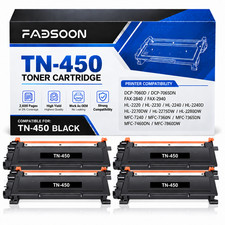 TN450 4PK BK Laser Toner Cartridge Replacement for DCP-7060D DCP-7065DN HL-2240 picture