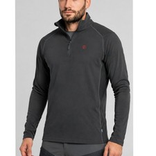 Fjallraven Pine Half Zip Men's Large Charcoal Dark Grey Microfleece Pullover picture