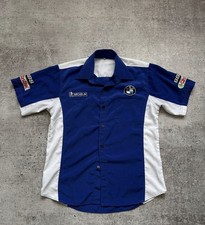 Vintage BMW M-Power Michelin Racing Button Up Shirt Size Medium picture