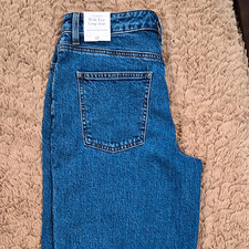 Talbots Women’s High Rise Wide-Leg Blue Solid Denim Jeans Size 6P Petite picture