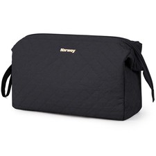 Narwey Quilted Makeup Bag Travel Toiletry Bag, Nylon Cosmetic Bag for Women |... picture