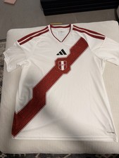 adidas 2024 Peru National White/Red Men's Soccer Home Jersey Size XL picture
