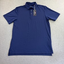 Vineyard Vines On The Go Sankaty Polo Shirt Mens Medium Blue Short Sleeve Golf picture