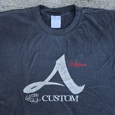 Thrashed Faded Zildjian Arabic Logo Vintage T Shirt Heavyweight XL picture