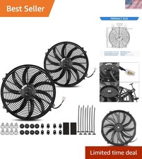 2PCS 16 Inch High Performance Reversible Electric Radiator Fans - 2500 CFM picture
