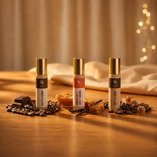 Coffee Perfume Oil Set 3x10 ml FCP Roll-On Espresso Vanilla Caramel Alcohol-Free picture