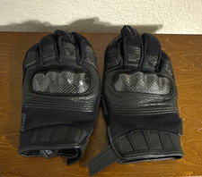 BILT Spirit 3 Full Finger Leather Motorcycle Gloves Knuckle Protection Black XL picture