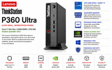 NEW Lenovo ThinkStation P360 Ultra Core i7 32GB DDR5 2TB SSD NVIDIA GPU W11Pro picture