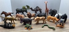 Safari , Zoo, Jungle, Wild Animals Mixed Plastic Animal Figures Lot of 18 picture