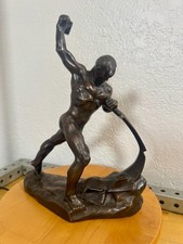 E. Vuchetich Let's Beat Swords into Plowshares Soviet Bronze Sculpture 1959 USSR picture