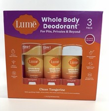 Lume Whole Body Deodorant Clean Tangerine 3 Pack 2.6 oz Aluminum-Free picture