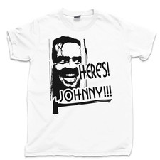 STANLEY KUBRICK T Shirt The Shining Redrum Horror HERES JOHNNY Carson Tee picture