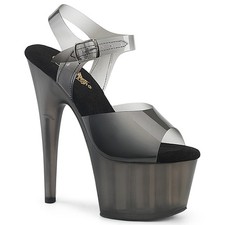 Pleaser Adore-708N-T 7In Heel 2 3 4In Platform Tinted Ankle Strap Sandal picture