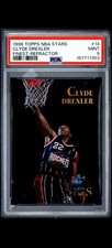 1996 Topps Stars - Clyde Drexler #14 Finest Atomic Refractor - Rare -SSP PSA 9 picture