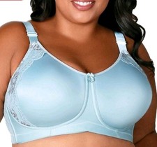 Elila 46E Bra Microfiber & Lace Molded Softcup Wireless Aqua Sky Style 1903 NEW picture