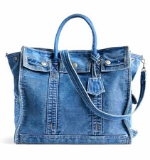 NWT Gap Large Denim Five Pocket Tote Bag in Medium Wash picture