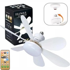 Socket Fan Light Ceiling Fans With Lights And Remote Dimmable LED Ceiling Fan US picture