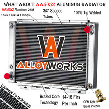 CC64TB 4 Row Aluminum Radiator For 1961-1966 1962 Ford Thunderbird 6.4L 7.0L V8. picture