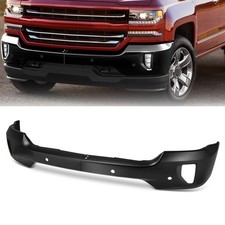 Black Front Bumper Face Bar For 2016-2019 Silverado 1500 GM1002863 W/ fog+Sensor picture