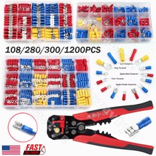 300/1200Pcs Car Wire Assorted Insulated Electrical Terminal Connectors Crimp Kit picture