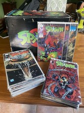 Vintage Image Comics SPAWN 46 Comics (#1-32, MORE) & Comic Book Storage Box picture