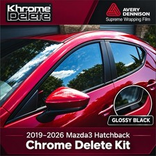 2019-2026 Mazda 3 Hatchback Chrome Delete Overlay (Glossy Black) picture