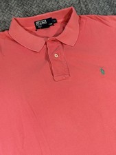 Vintage Polo Ralph Lauren Shirt Men's XL Pink Made USA Faded Distressed picture
