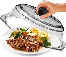 Le'raze Tall Glass Microwave Splatter Cover w/ Cool Touch Easy Grip Handle (New) picture