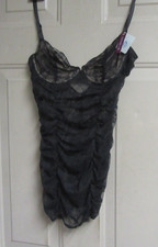 ADORE ME - STRETCH LACE - NO PANTIES - UNDERWIRE - SIZE  S -  BLACK- NWT picture