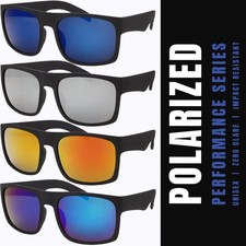 Polarized Sunglasses Mens 4 Pack Square Frame Soft Finish Frames Glasses New picture