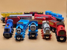 Mixed Vintage Wooden Trains Magnet Thomas Stanley Geoffrey Melissa&Doug 15 pc picture