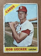 1966 Topps Bob Uecker Low Grade (Crease) Braves St. Louis Cardinals HOF #91 picture